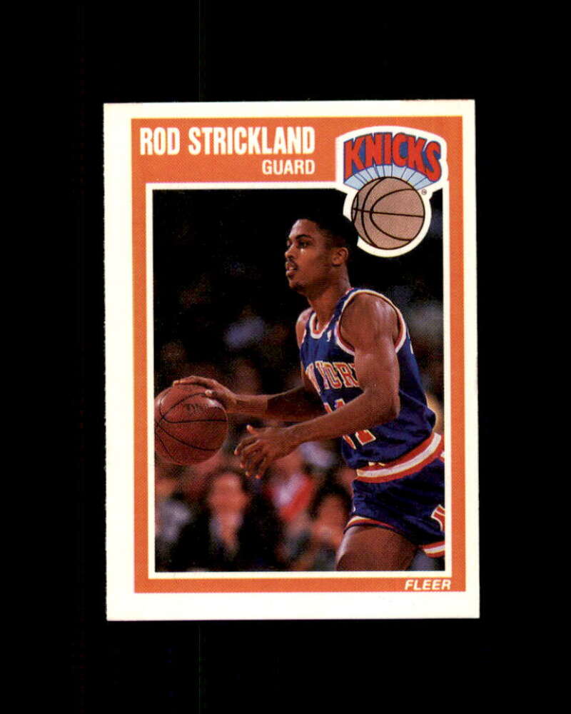 Rod Strickland Rookie Card 1989 Fleer #104 New York Knicks Image 1