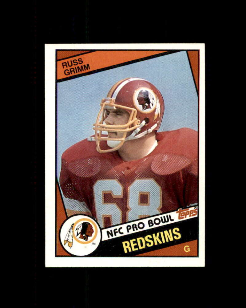 Russ Grimm Rookie Card 1984 Topps #381 Washington Redskins Image 1