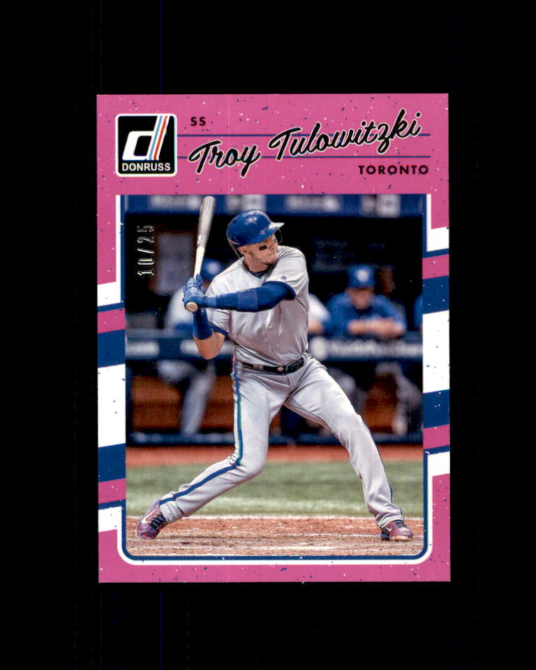 Troy Tulowitzki Card 2017 Donruss Press Proof #169 Toronto Blue Jays Image 1