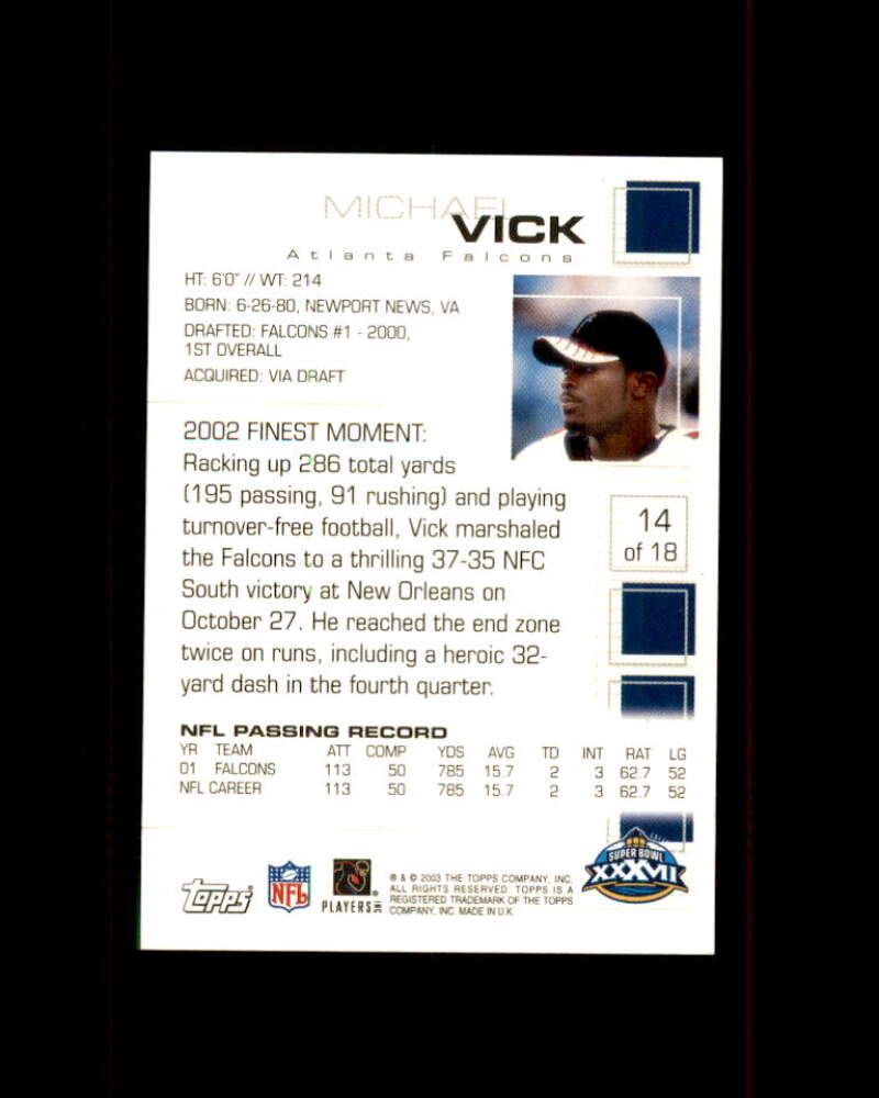 Ricky Williams Card 2003 Topps Pro Bowl Card Show #14 Atlanta Falcons Image 2