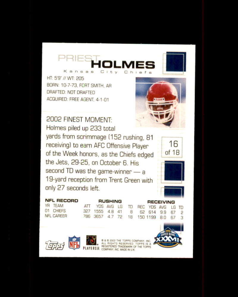 Jeff Ulbrich Card 2003 Topps Pro Bowl Card Show #16 Kansas City Chiefs Image 2