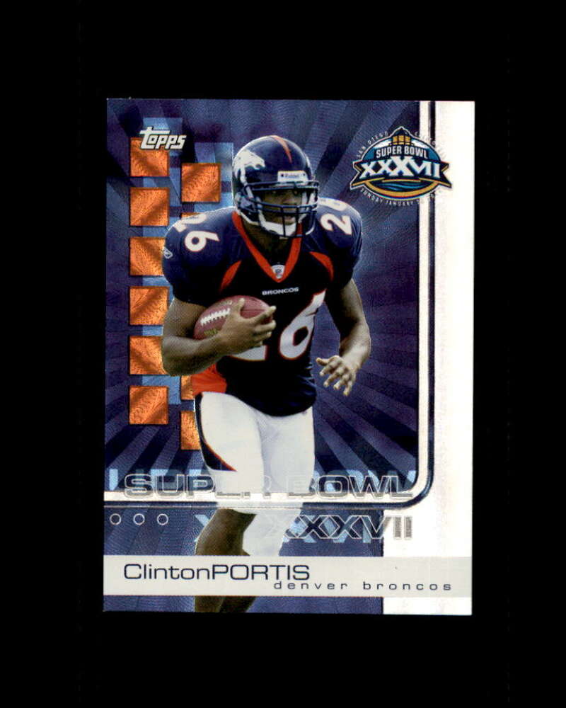 Clinton Portis Card 2003 Topps Pro Bowl Card Show #2 Denver Broncos Image 1