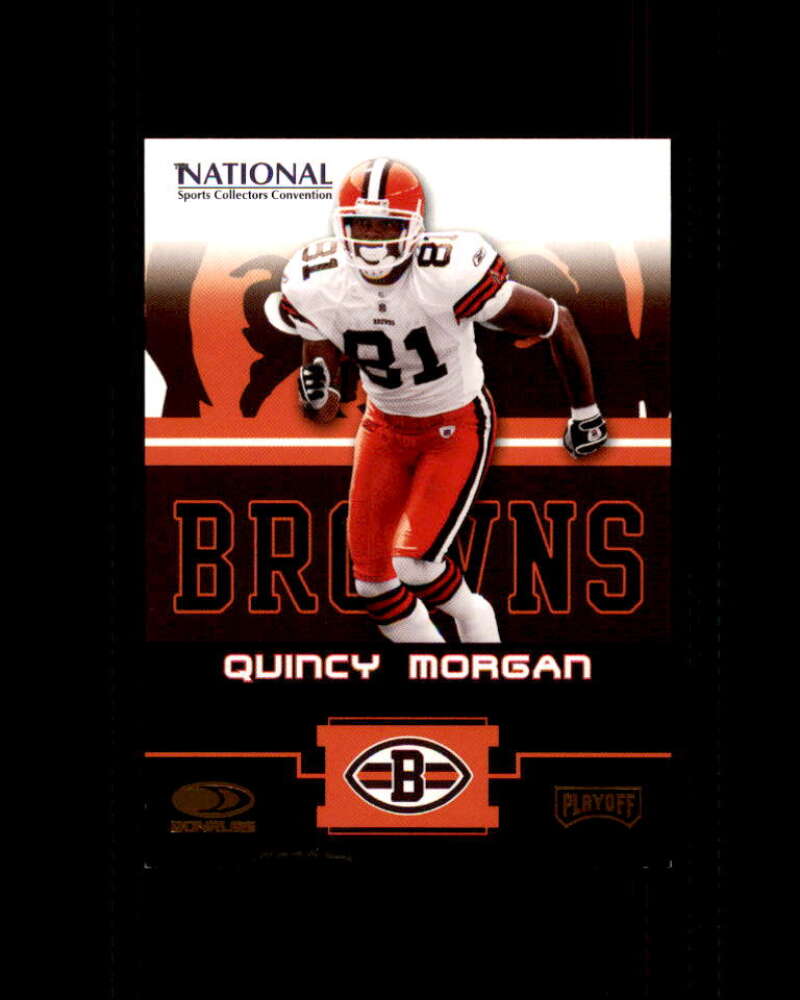 Quincy Morgan Card 2004 Browns Donruss Playoff National #2 Cleveland Browns Image 1