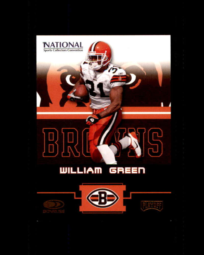 William Green Card 2004 Browns Donruss Playoff National #4 Cleveland Browns Image 1