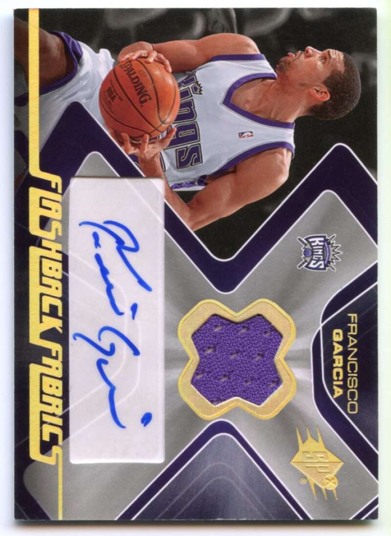 Francisco Garcia Card 2006-07 SPx Flashback Fabrics Autographs #AFFFG Image 1