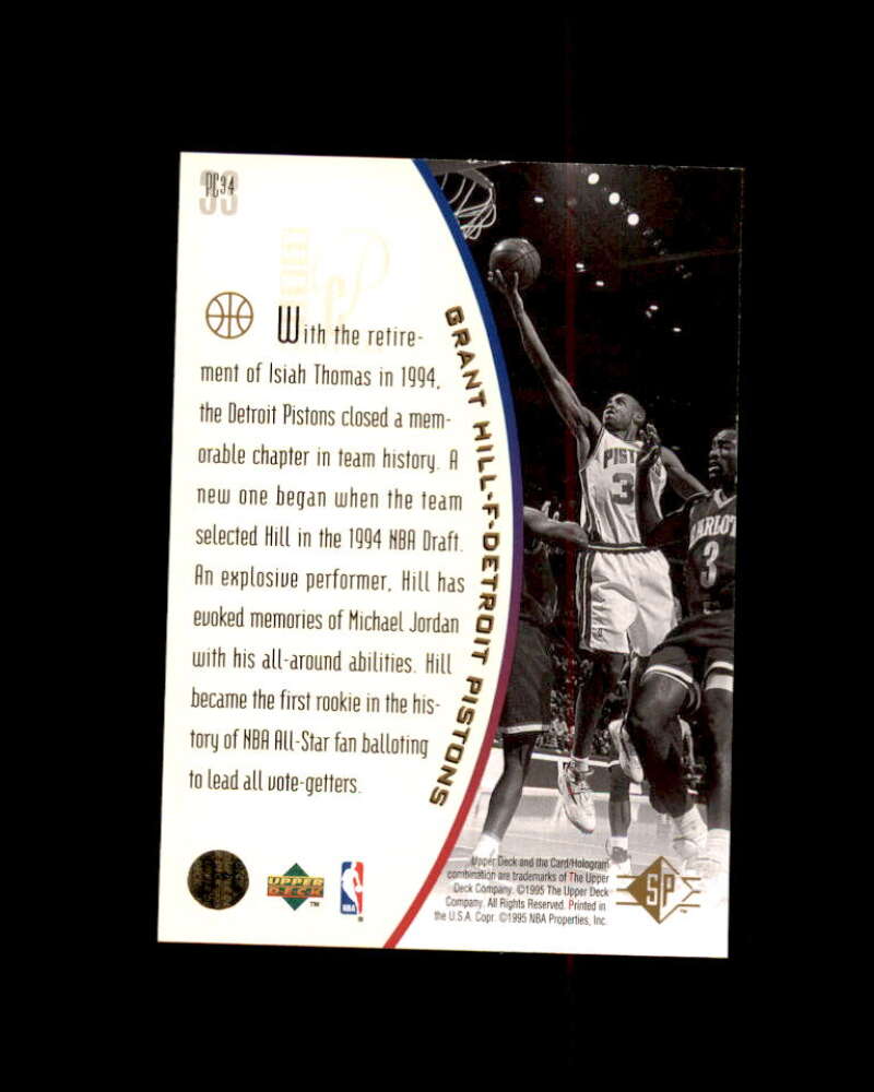 Grant Hill Rookie Card 1994-95 SP Holoviews #PC34 Image 2