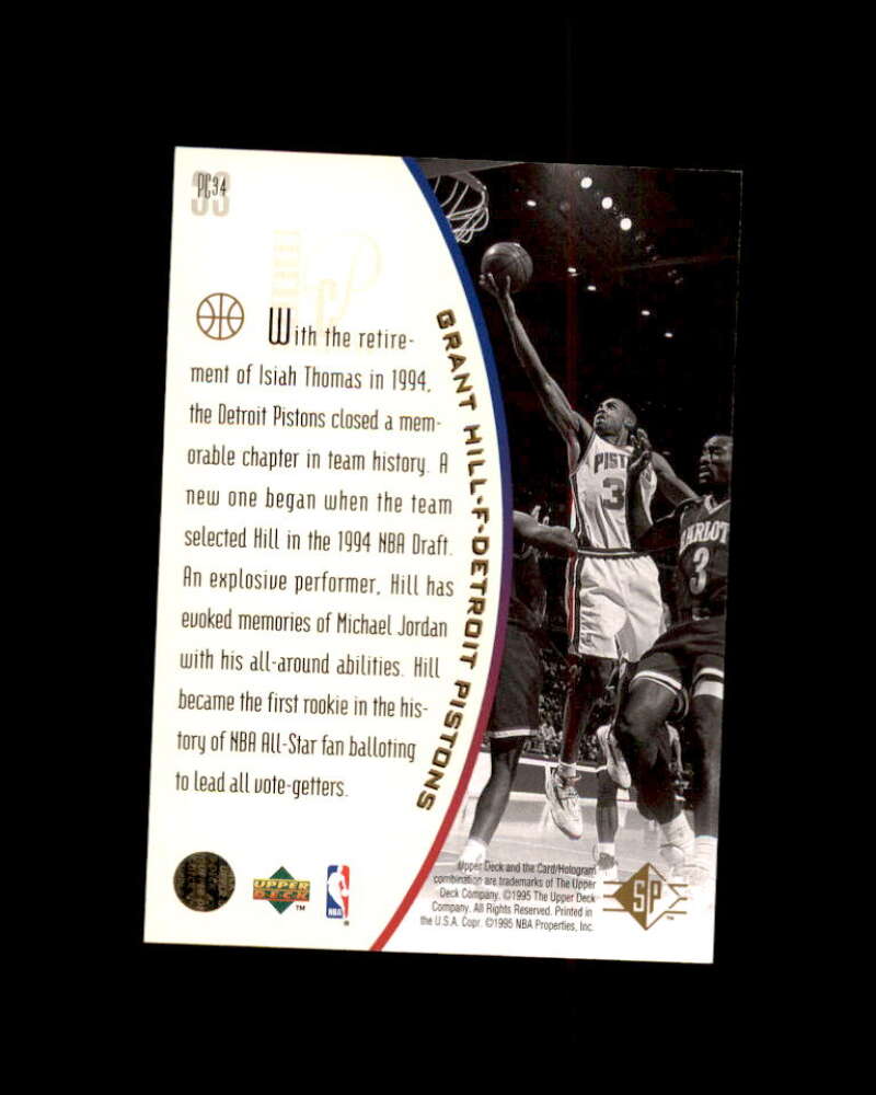 Grant Hill Rookie Card 1994-95 SP Holoviews #PC34 Image 2