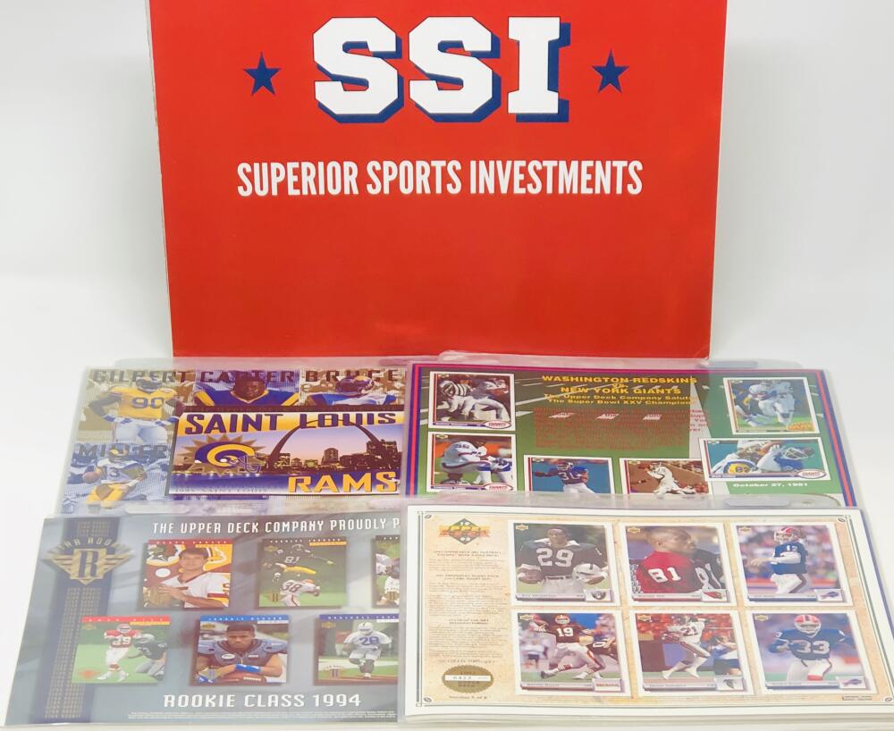 1991-94 Upper Deck Football Promo Sheets Lot (20) Image 1