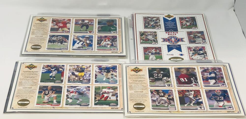 1991-94 Upper Deck Football Promo Sheets Lot (20) Image 2