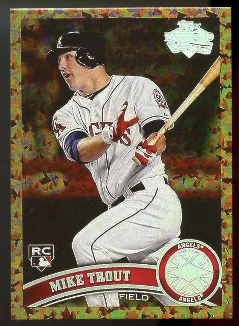 Mike Trout Rookie REPRINT Card 2011 Topps Update Cognac Diamond Anniversary #US175 Image 1