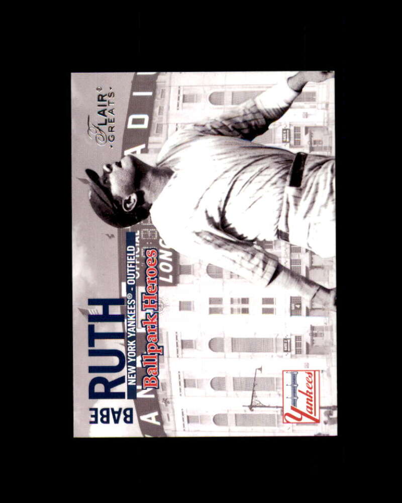 Babe Ruth Card 2003 Flair Greats Ballpark Heroes #2 Image 1