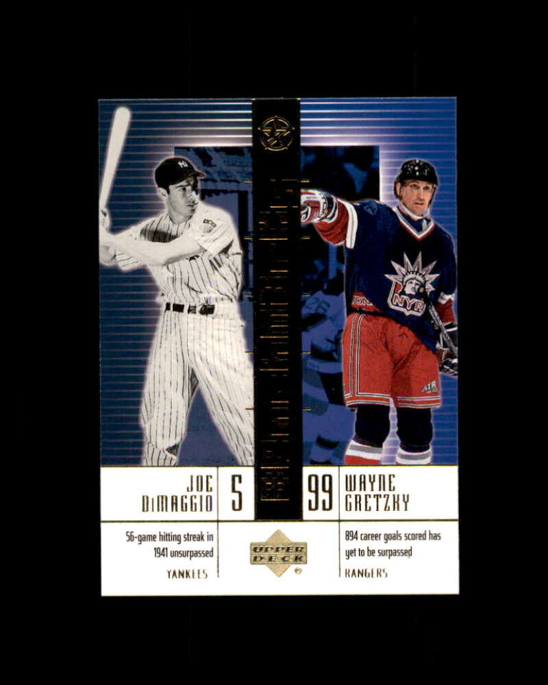 J.DiMaggio/W.Gretzky Card 2002-03 UD SuperStars Benchmarks #B1 Image 1
