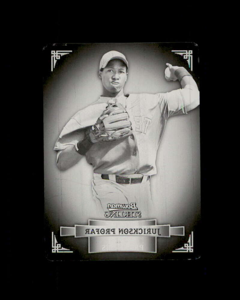 Jurickson Profar Rookie Card 2012 Bowman Sterling Printing Plate #34 1/1 Image 1