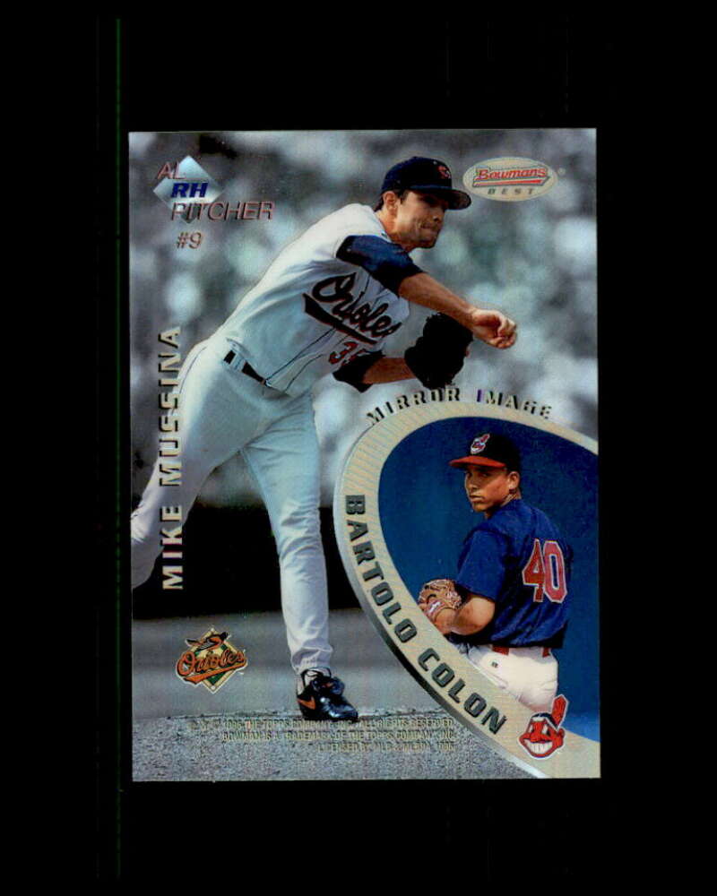 G.Maddux/Mussina/B.Colon Card 1996 Bowman's Best Mirror Image Refractors #9 Image 1