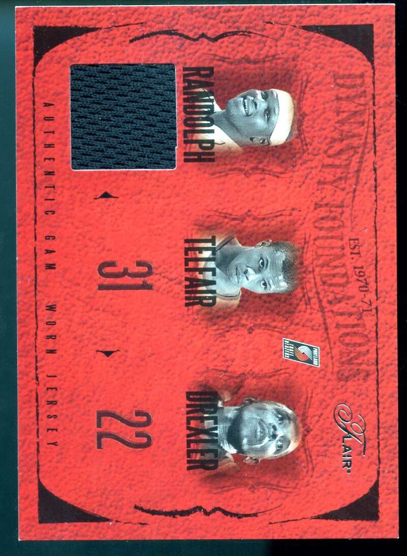 Drexler/Walton/Lucas/Randolph/Telfair JSY 2004-05 Flair Dynasty Foundations #12 Image 1