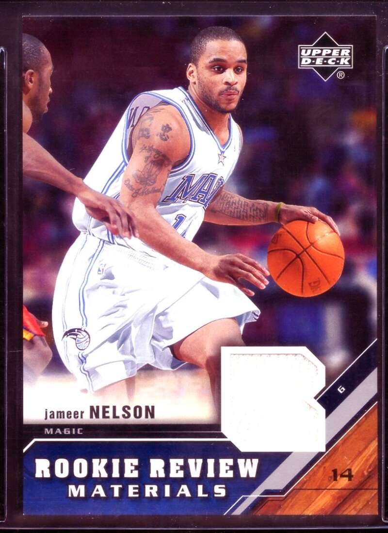 Jameer Nelson Rookie Card 2005-06 Upper Deck Rookie Review Materials #JN Image 1