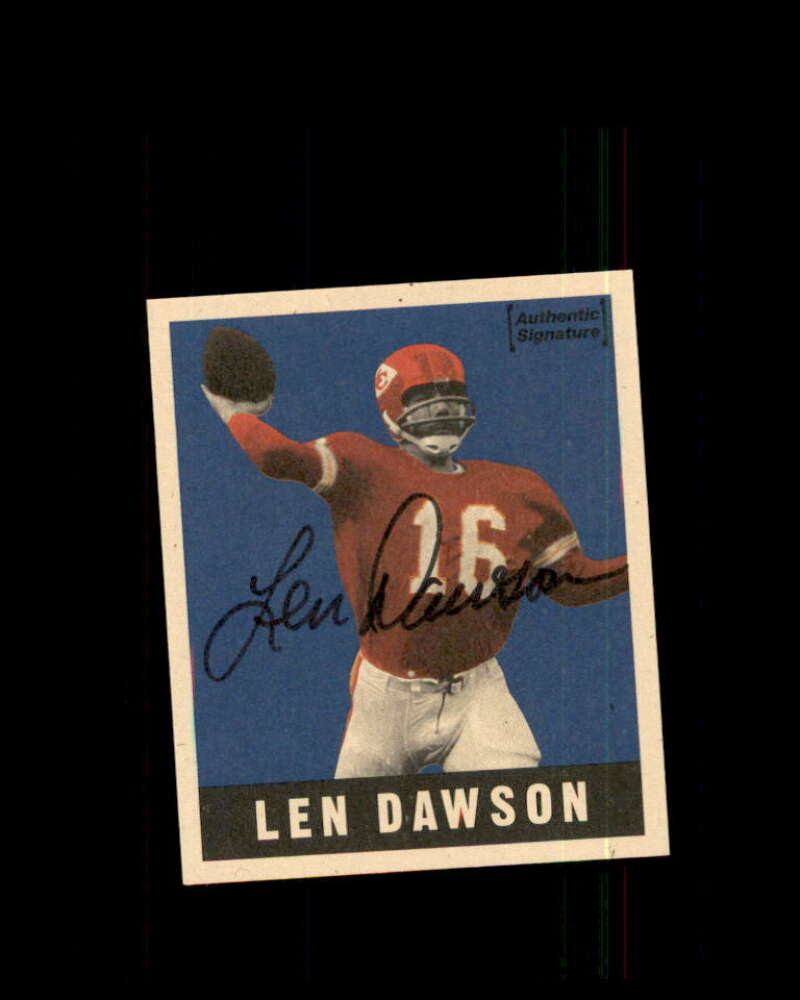 Len Dawson Card 1997 Leaf Reproductions Autographs #13 Image 1