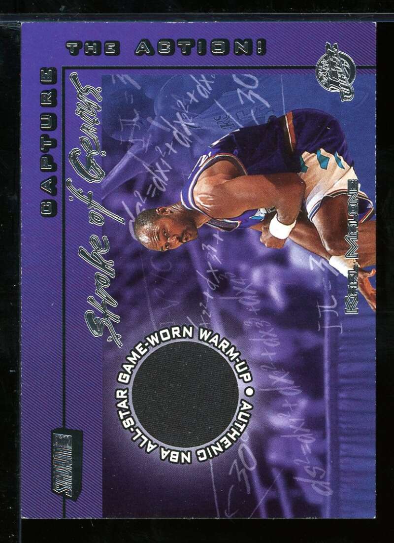 Karl Malone Card 2001-02 Stadium Club Stroke of Genius #SGKM Image 1