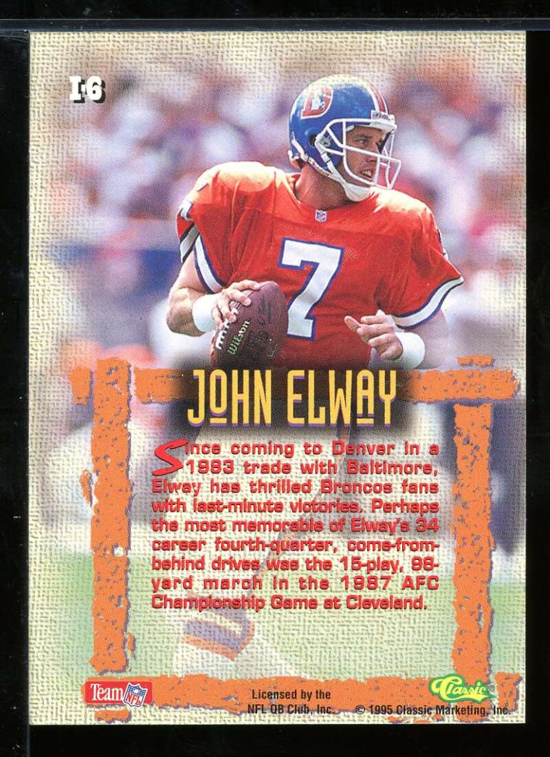 John Elway Card 1995 Images Limited Icons #I6 Image 2