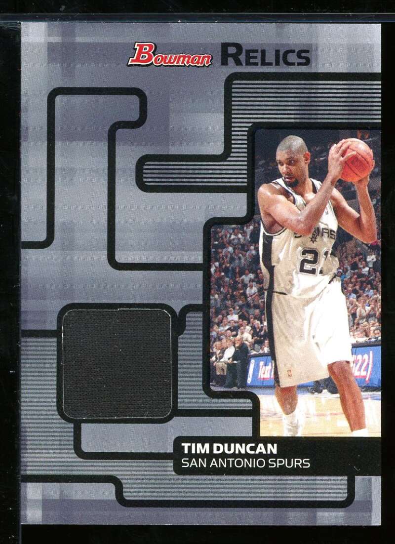 Tim Duncan Card 2007-08 Bowman Relics #TD Image 1