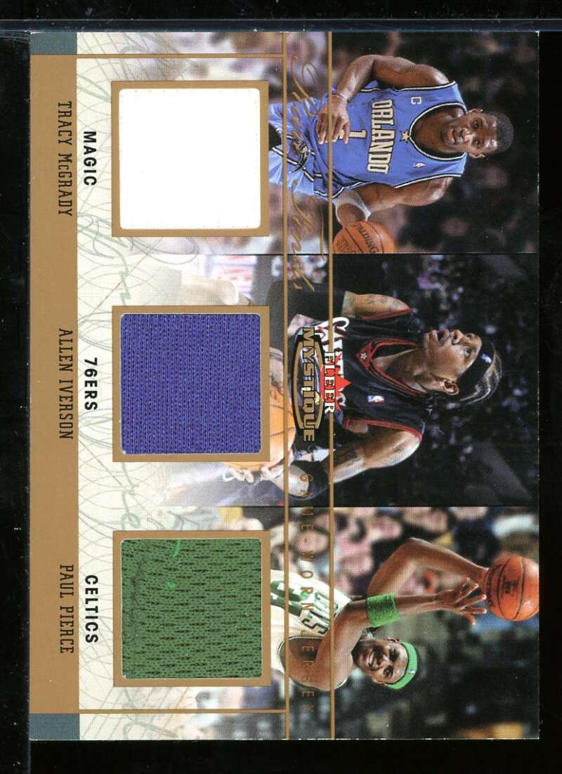 McGrady/Iverson/ Pierce 2003-04 Fleer Mystique Rare Finds Jerseys Triple #TAP Image 1