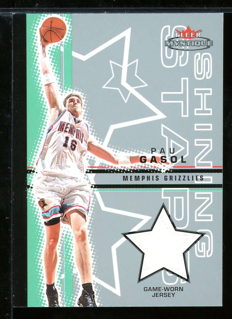 Pau Gasol Card 2003-04 Fleer Mystique Shining Stars Jerseys #SSPG Image 1