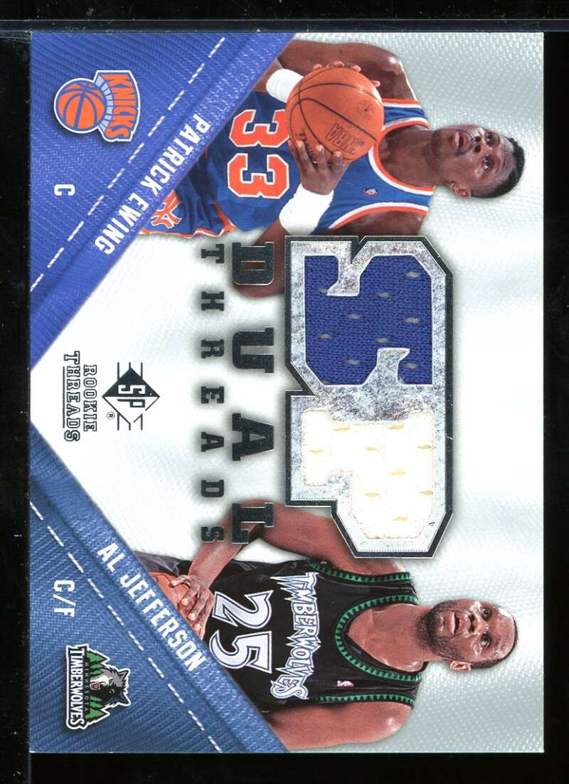 Patrick Ewing/Al Jefferson Card 2008-09 SP Rookie Threads SP Threads Dual #TDEJ Image 1