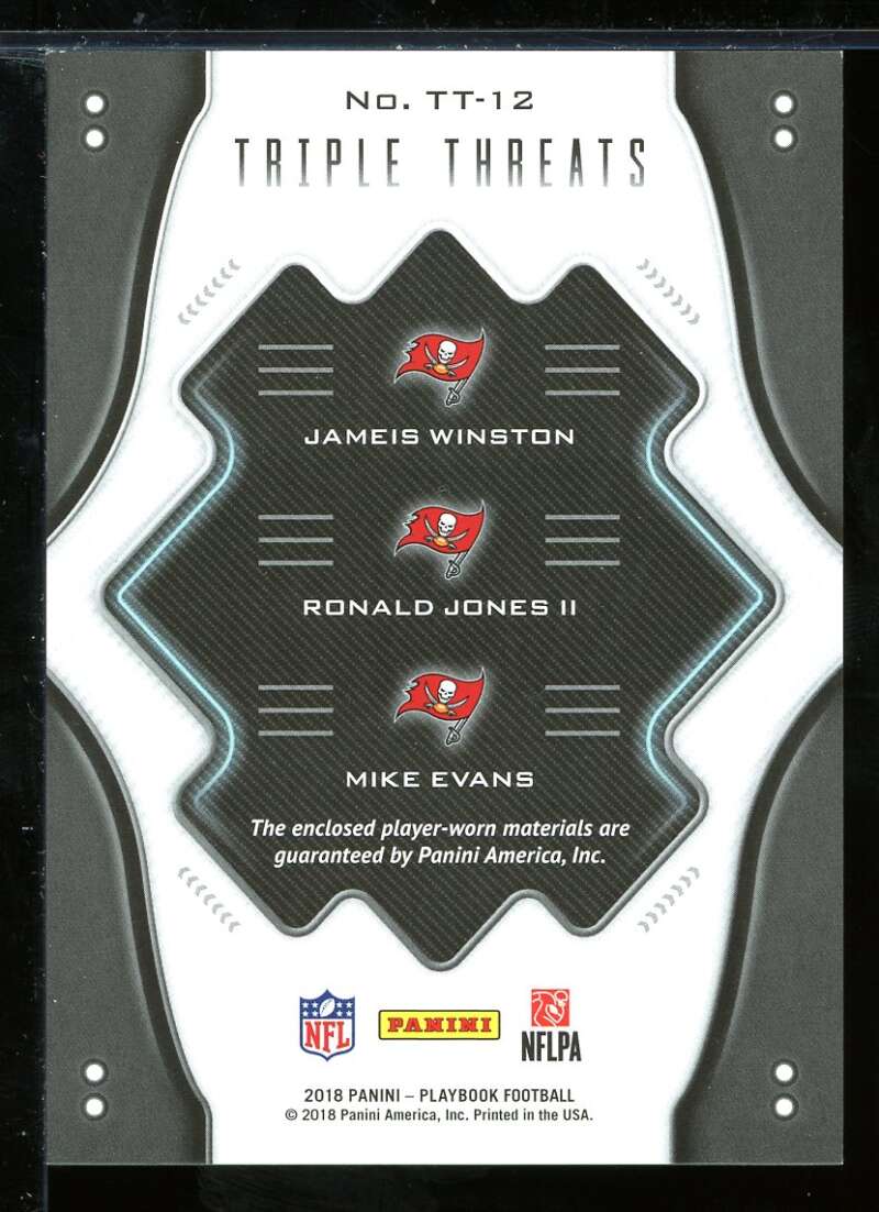 Winston/Mike Evans/Ronald Jones 2018 Panini Playbook Triple Threats Jerseys #12 Image 2