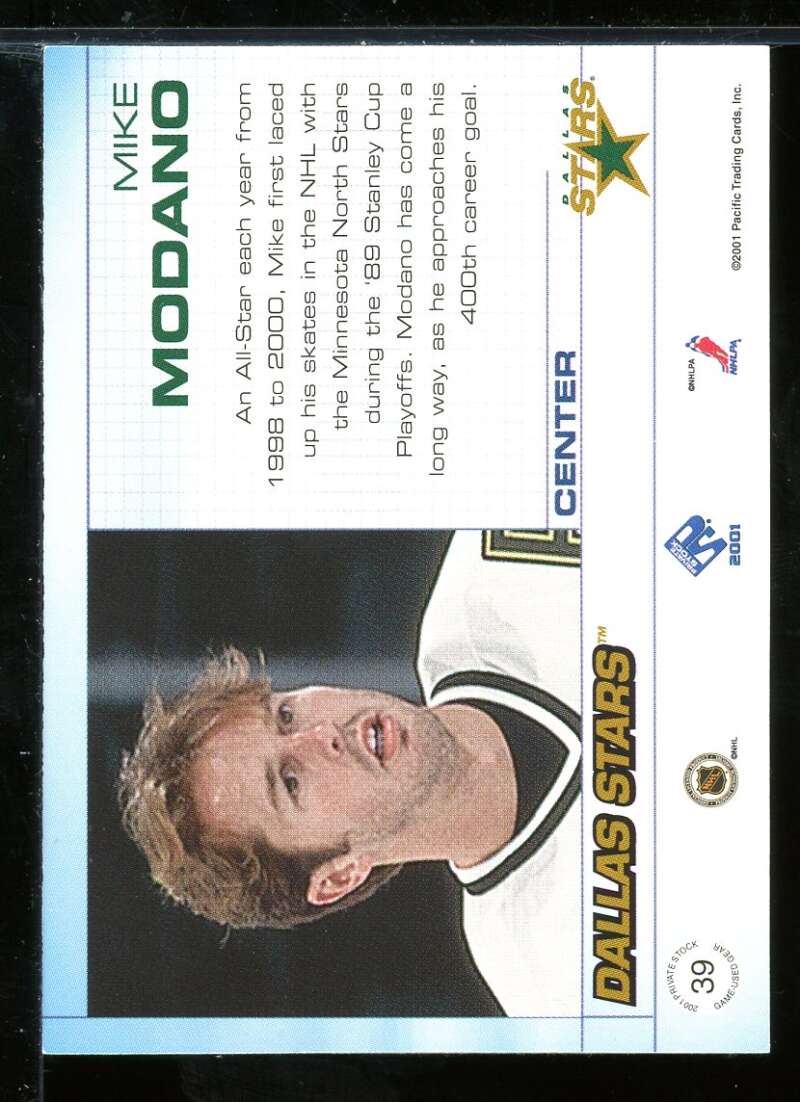 Mike Modano Card 2000-01 Private Stock Game Gear Patches #39 /417 Image 2