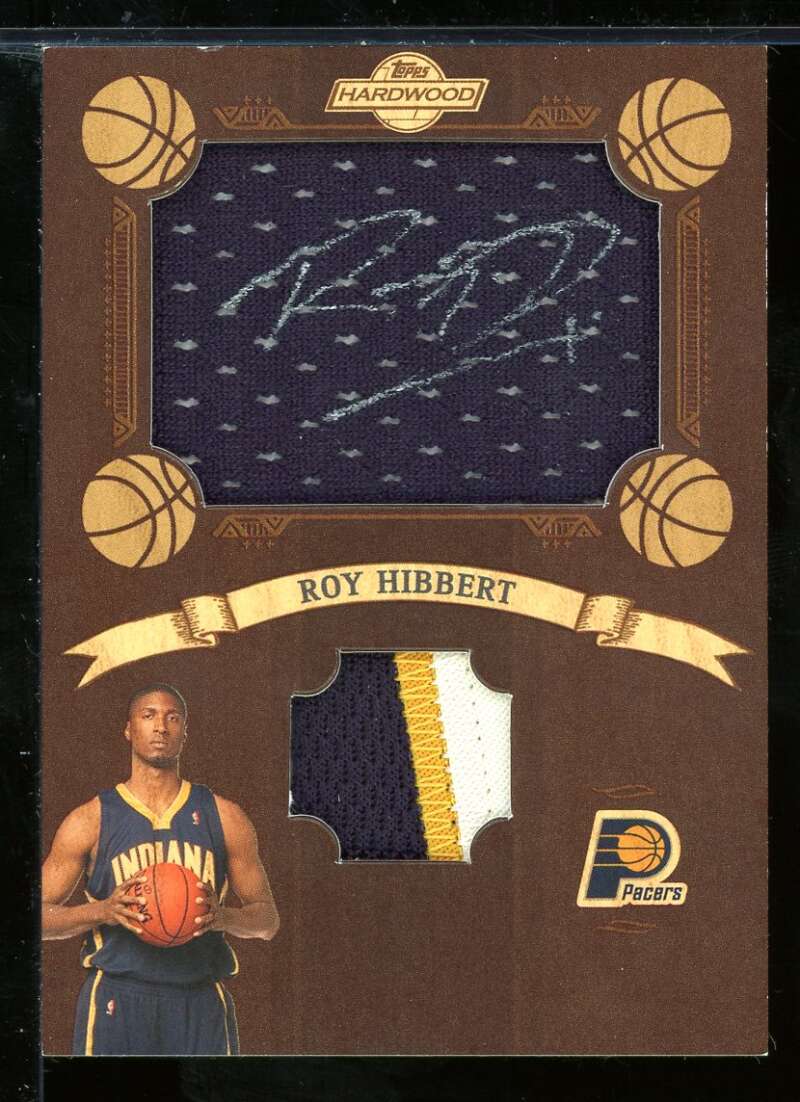 Roy Hibbert Card 2008-09 Topps Hardwood Fabric Signature Patches Maple #HFSPRH Image 1