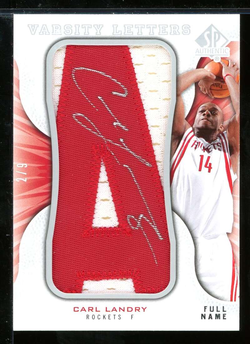 Carl Landry/9 2008-09 SP Authentic Varsity Letters Veterans Full Name #VVCL Image 1