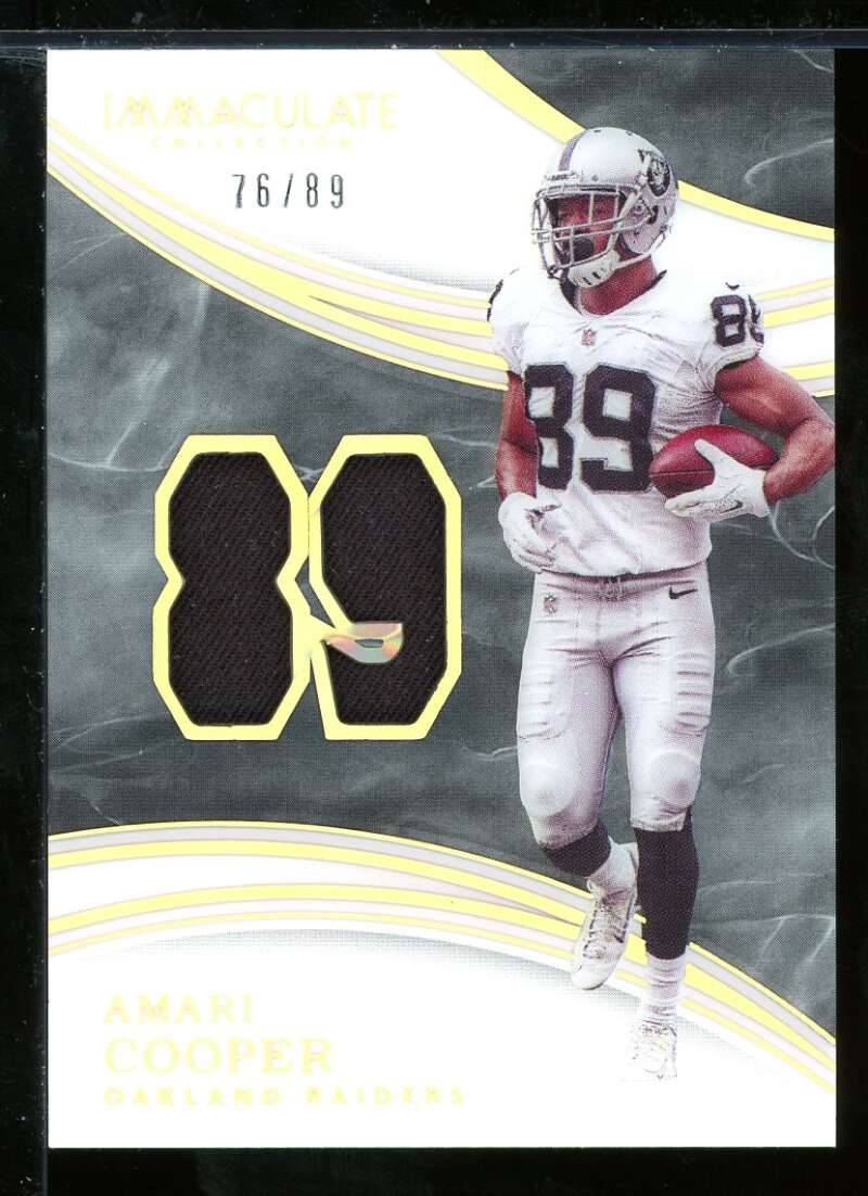 Amari Cooper 2016 Immaculate Collection Immaculate Numbers Memorabilia #36 /89 Image 1