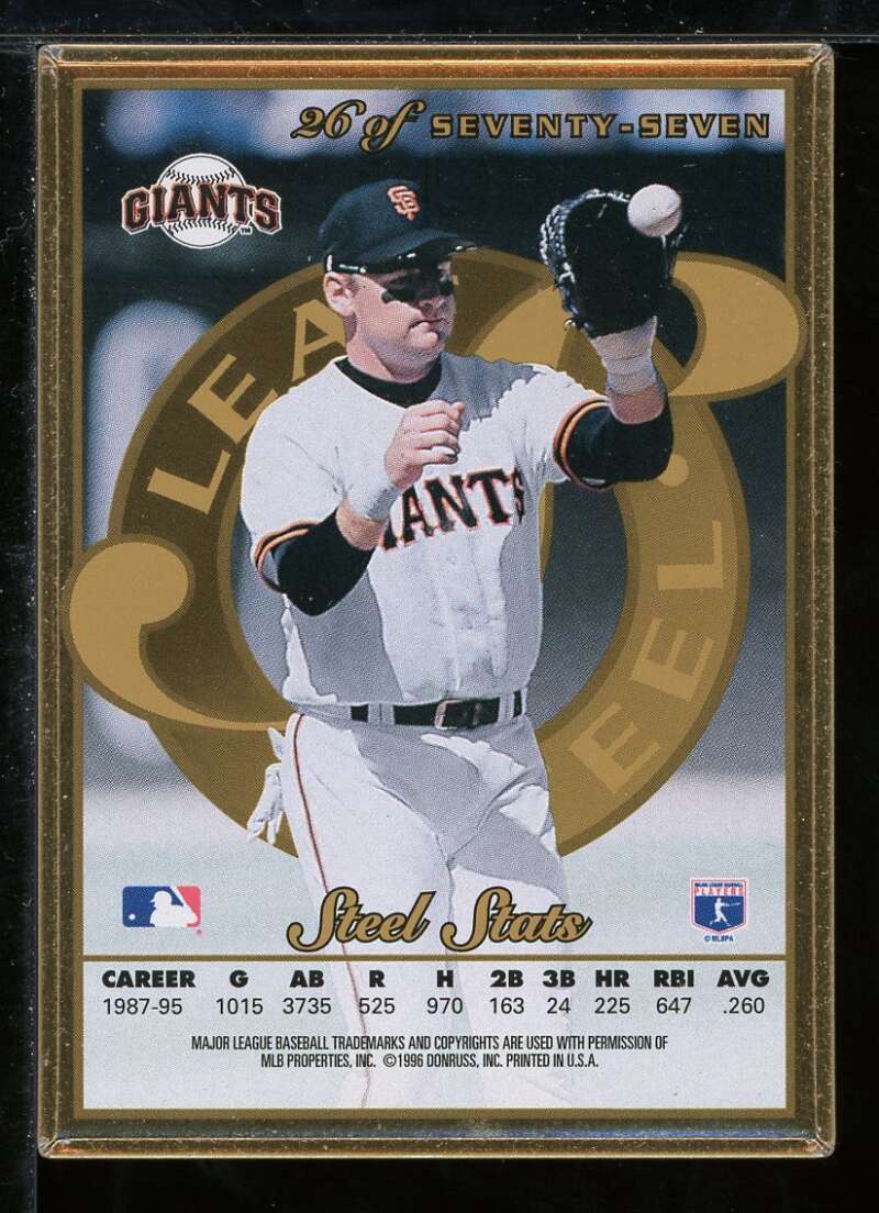 Matt Williams Card 1996 Leaf Preferred Steel Gold #26 Image 2