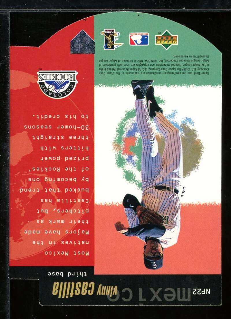Vinny Castilla Card 1998 Upper Deck National Pride #NP22 Image 2