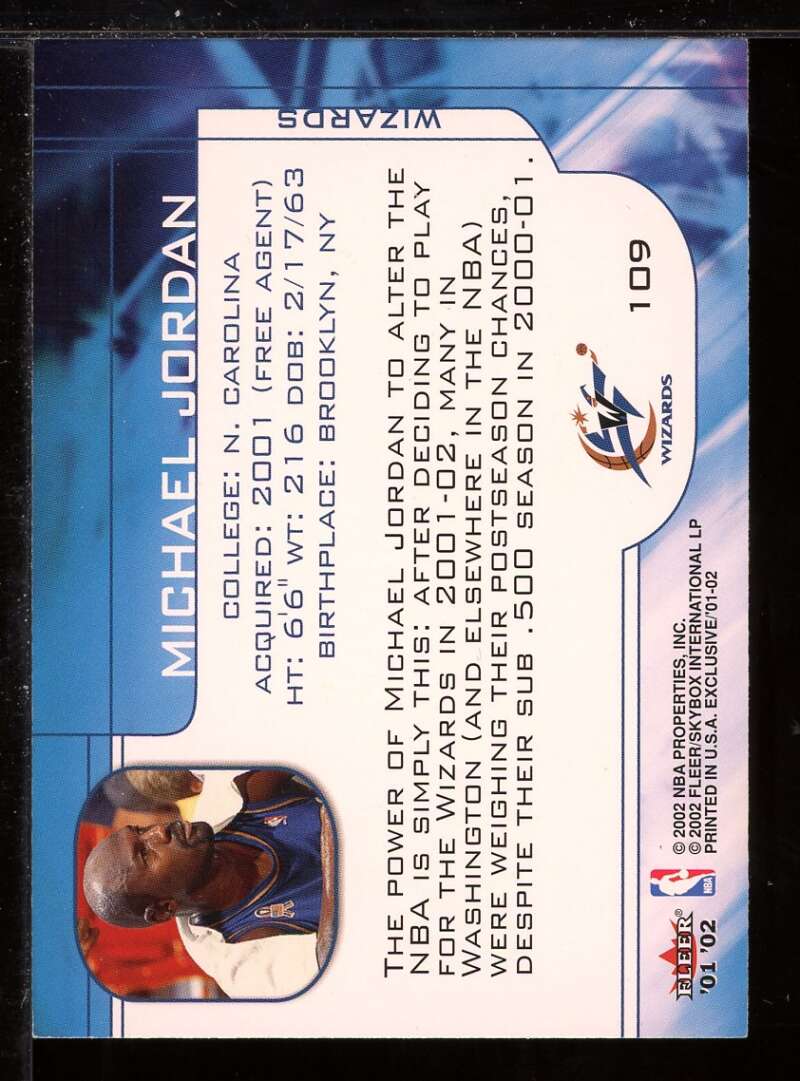 Michael Jordan MO Card 2001-02 Fleer Exclusive #109 Image 2