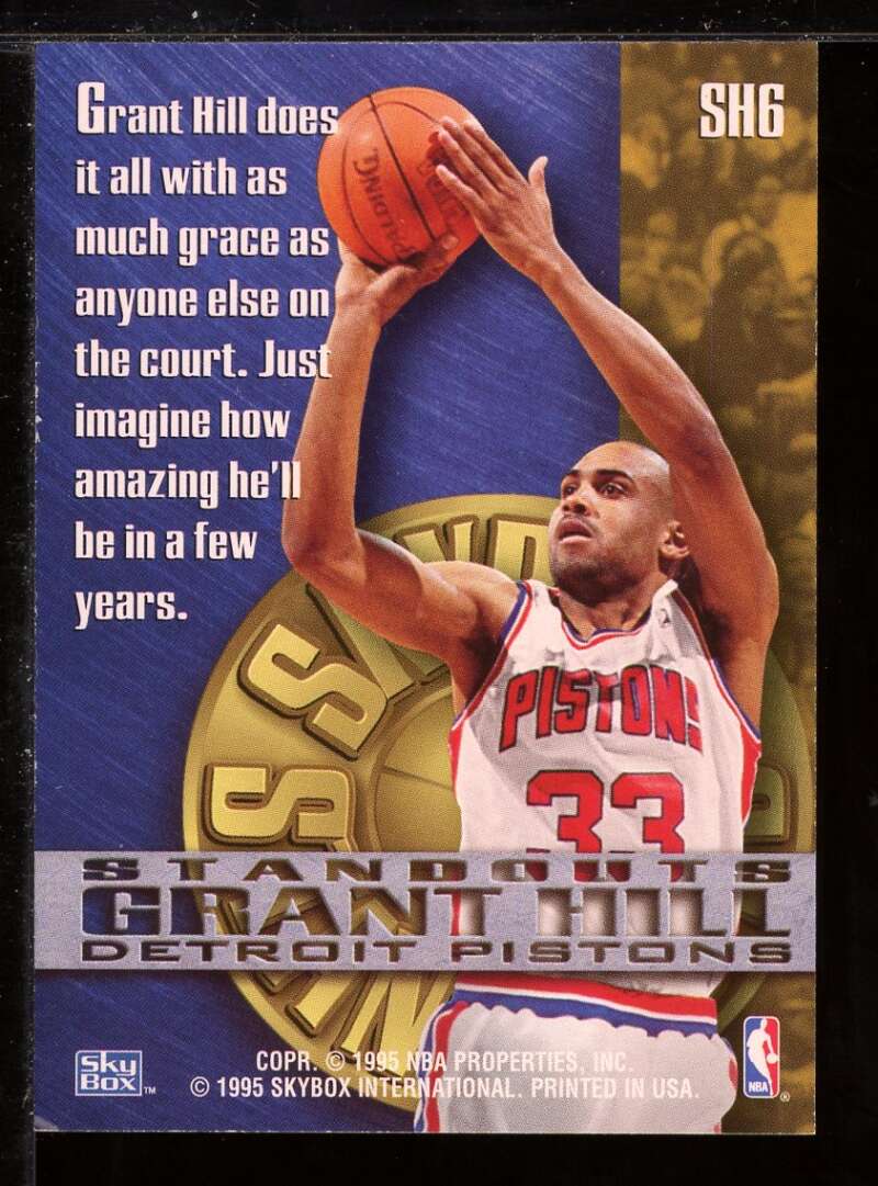 Grant Hill Card 1995-96 SkyBox Premium Standouts Hobby #SH6 Image 2