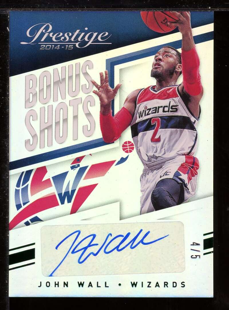 John Wall Card 2014-15 Prestige Bonus Shots Autographs Green #76 Image 1