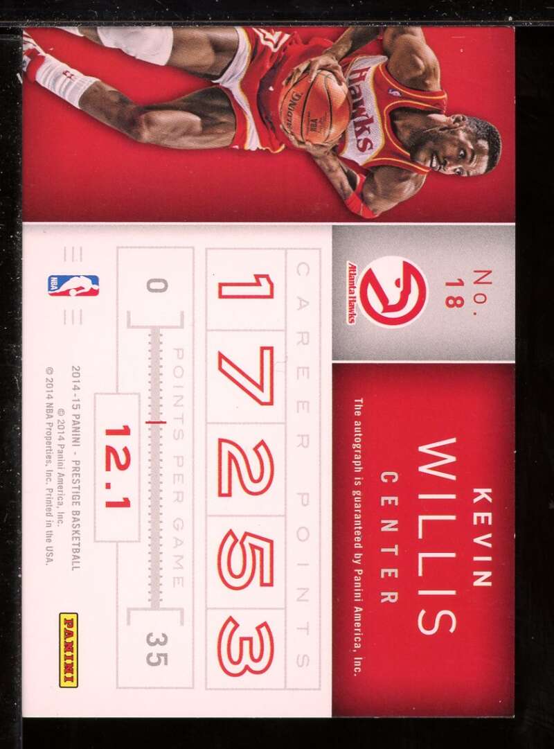 Kevin Willis Card 2014-15 Prestige Premium Stars of the NBA Signatures #18 /149 Image 2