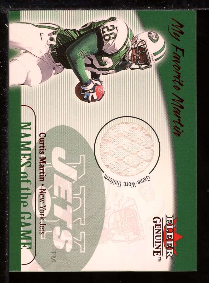 Curtis Martin Card 2001 Fleer Genuine Names of the Game Jerseys #8 Image 1