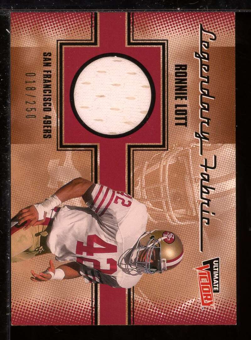 Ronnie Lott Card 2000 Ultimate Victory Legendary Fabrics #RL /250 Image 1