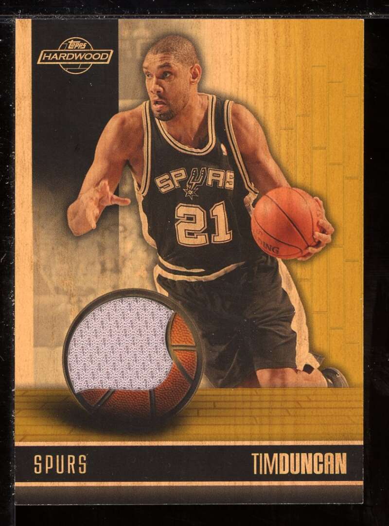 Tim Duncan Card 2008-09 Topps Hardwood Relics Mahogany #HRTD Image 1