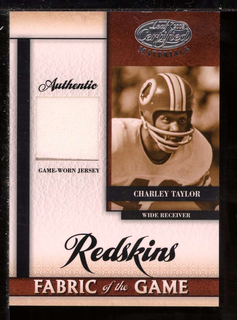 Charley Taylor Card 2008 Leaf Certified Materials Fabric of the Game #11 Image 1