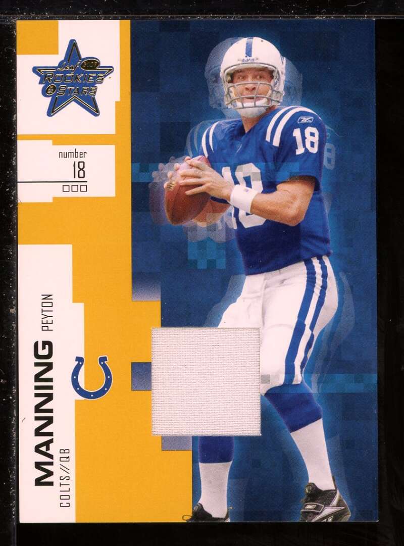 Peyton Manning Card 2007 Leaf Rookies and Stars Materials Gold Retail #80 Image 1