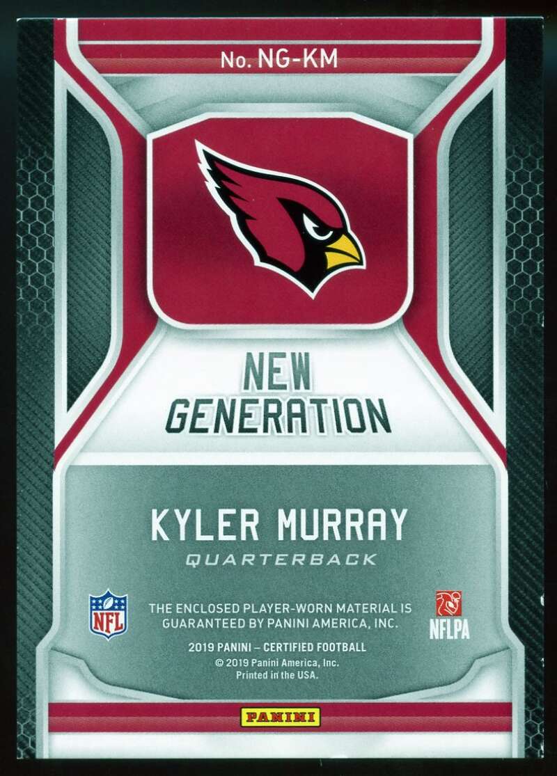 Kyler Murray Rookie Card 2019 Certified New Generation Jerseys Mirror Orange #1 Image 2