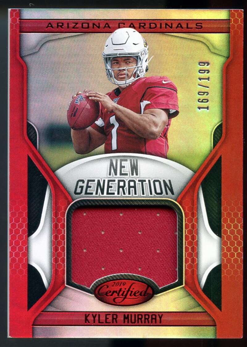 Kyler Murray Rookie Card 2019 Certified New Generation Jerseys Mirror Red #1 Image 1