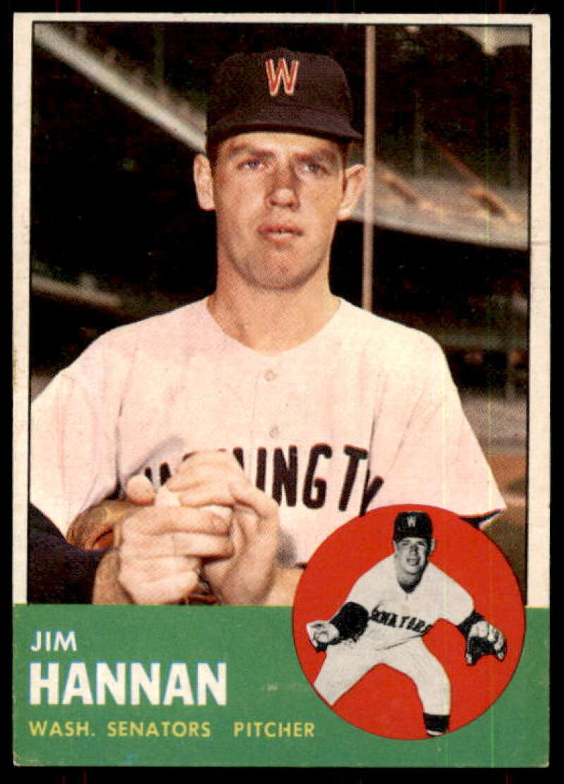 Jim Hannan Rookie Card 1963 Topps #121 Image 1