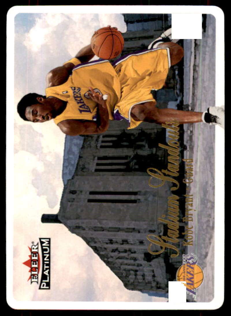 Kobe Bryant Card 2001-02 Fleer Platinum Stadium Standouts #3 Image 1
