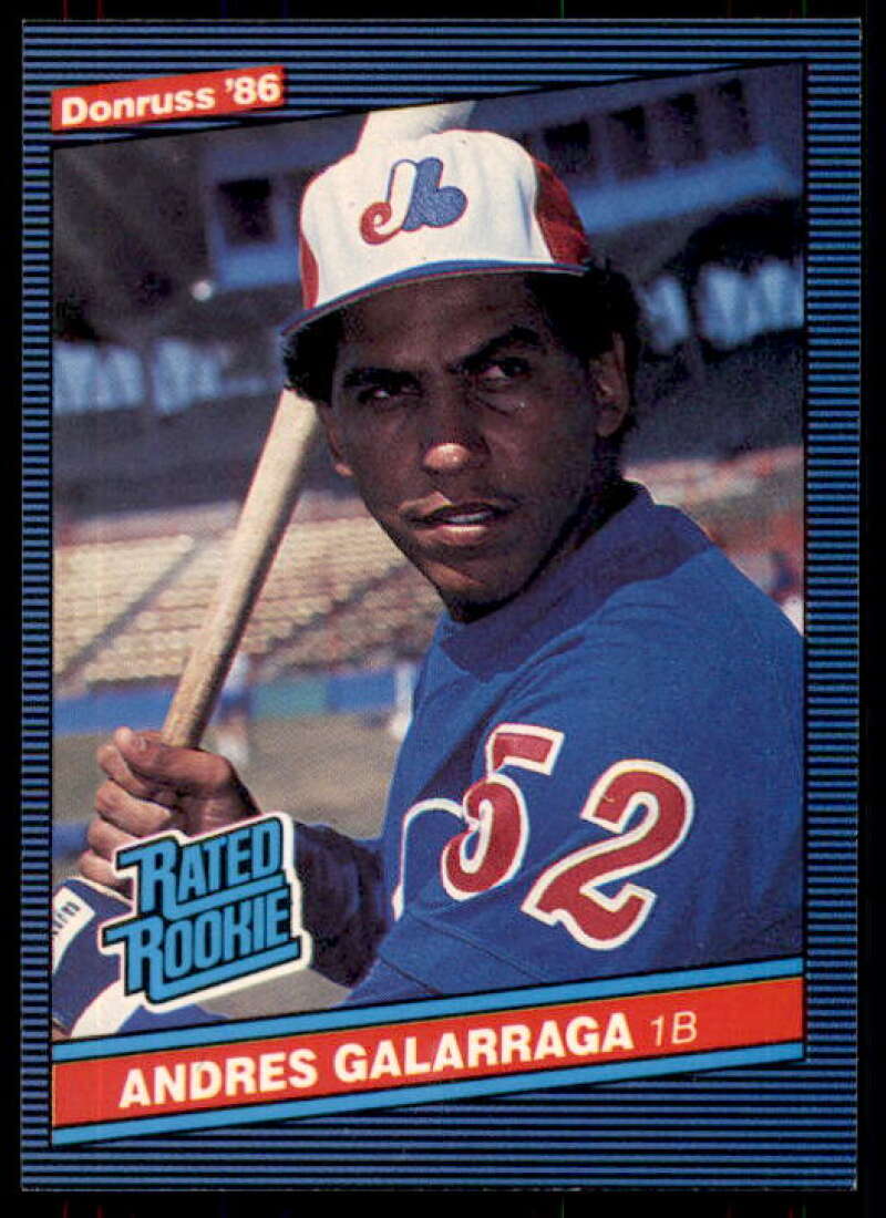 Andres Galarraga Rookie Card 1986 Donruss #33A Image 1