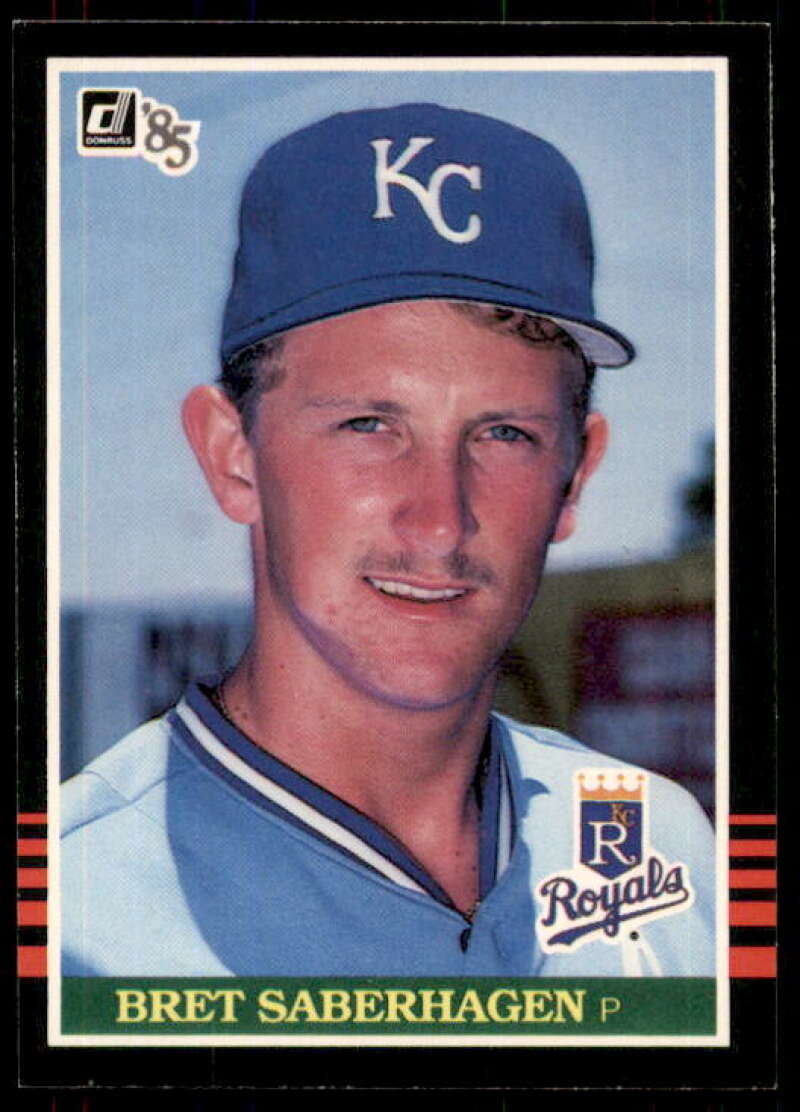 Bret Saberhagen RC/UER 18 career IP on back Rookie Card 1985 Donruss #222 Image 1