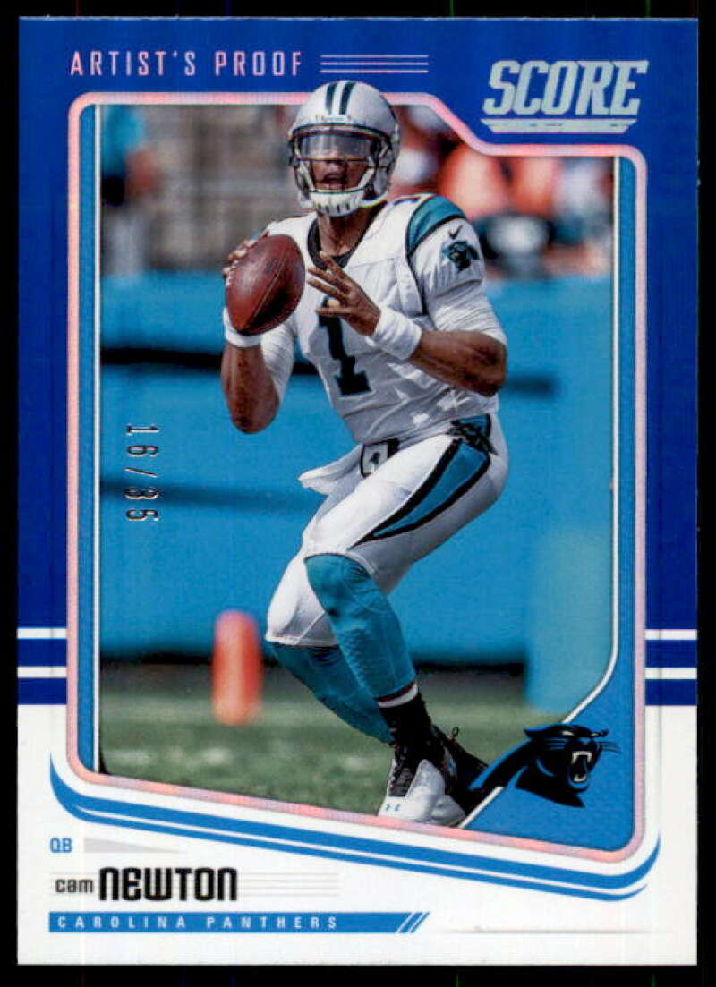 Cam Newton Card 2018 Score Artist's Proof #43 Image 1